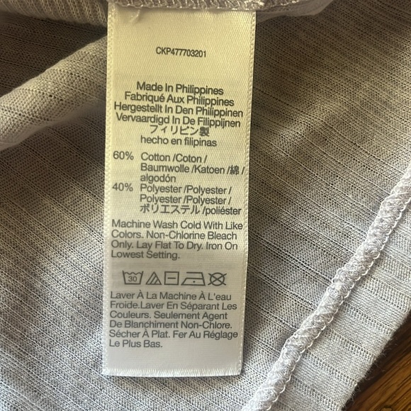 Madewell Variegated Ribbed Crewneck
Long-Sleeve Tee Dusty Lavender Size S New - Picture 10 of 11